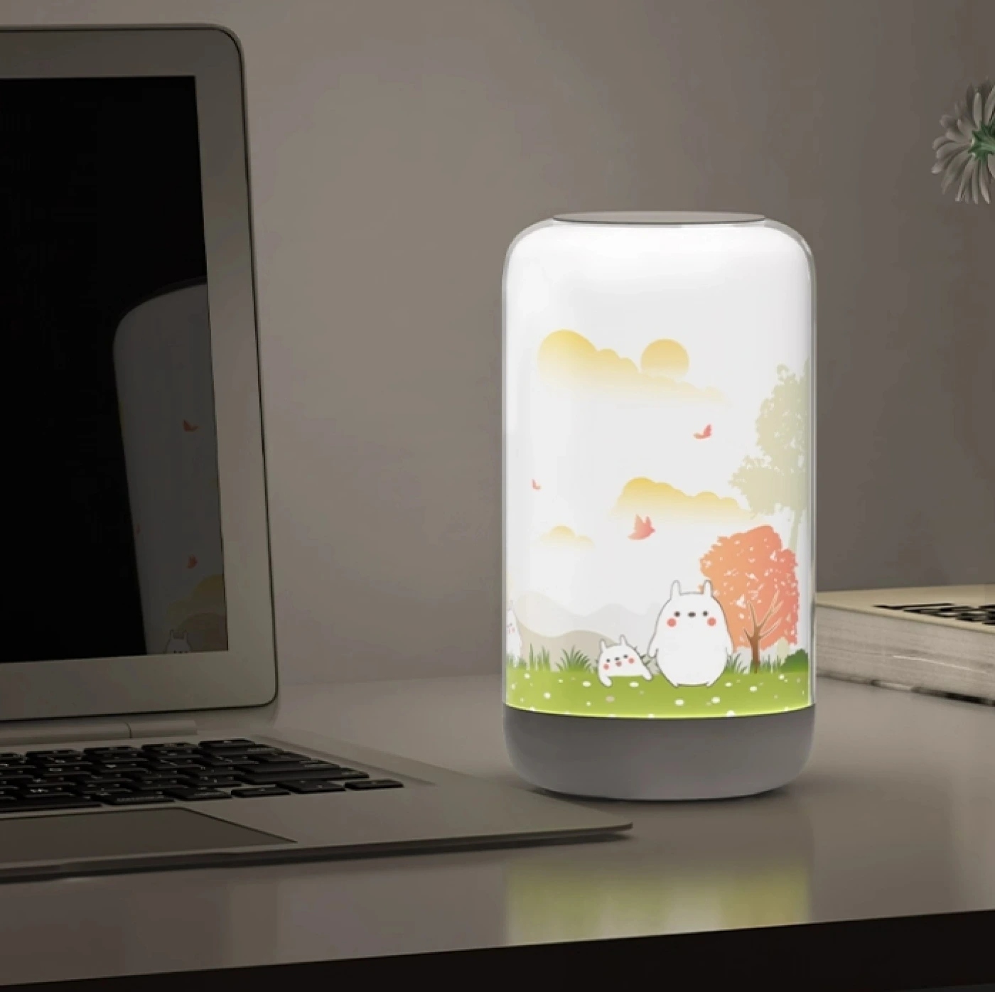 Ночник трехцветный с зайчиками картинка