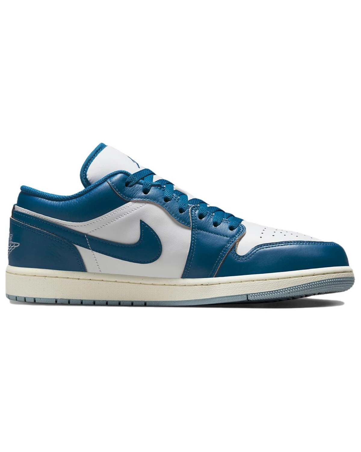 Jordan Air Jordan 1 Low unisex кроссовки сине-белые кожаные картинка