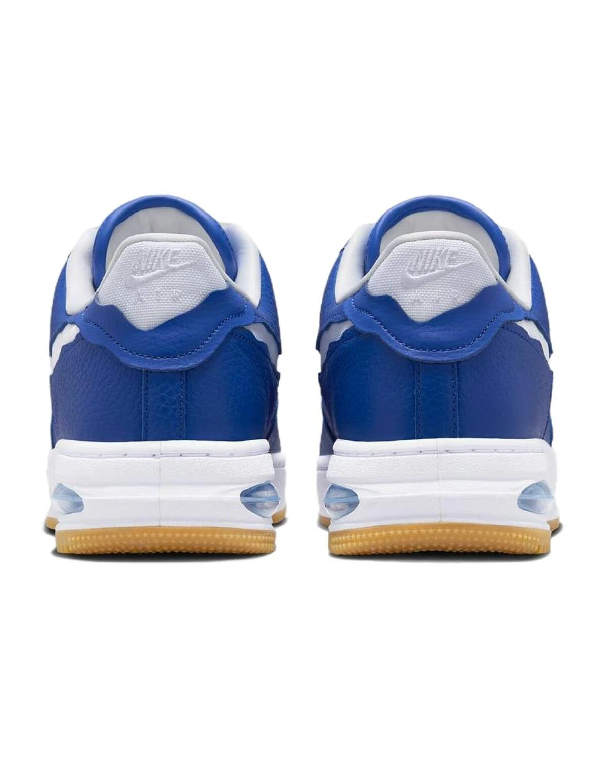 Nike Air Force 1 унисекс кроссовки синие кожаные картинка