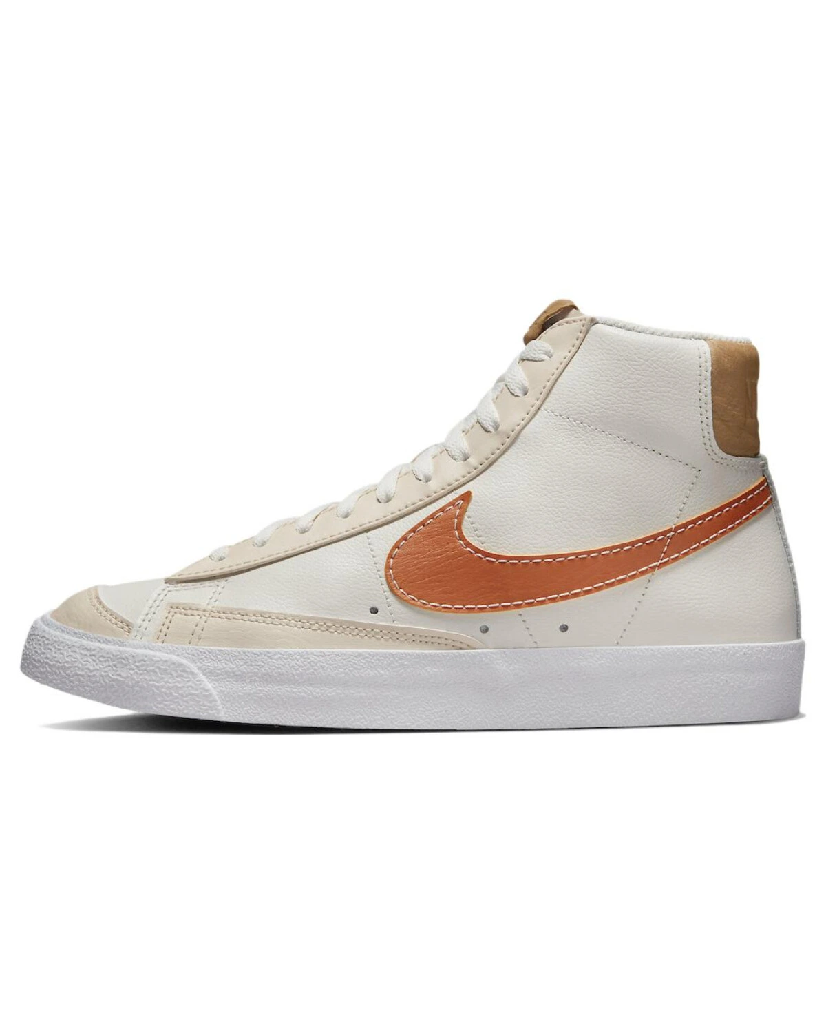 Nike Blazer "Inspected By Swoosh" мужские кроссовки средние бело-оранжевые из искусственной кожи картинка