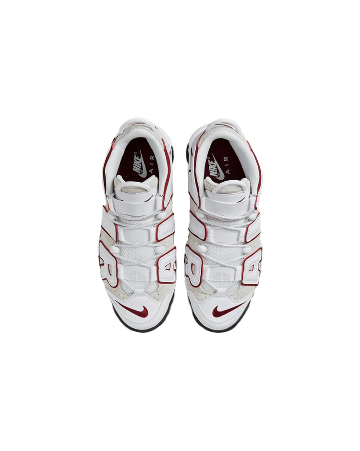 Nike Air More Uptempo мужские спортивные кроссовки средние бело-красные картинка