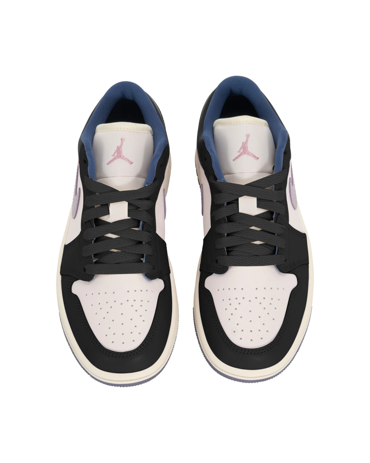 Jordan Air Jordan 1 женские кроссовки черно-розовые легкие картинка