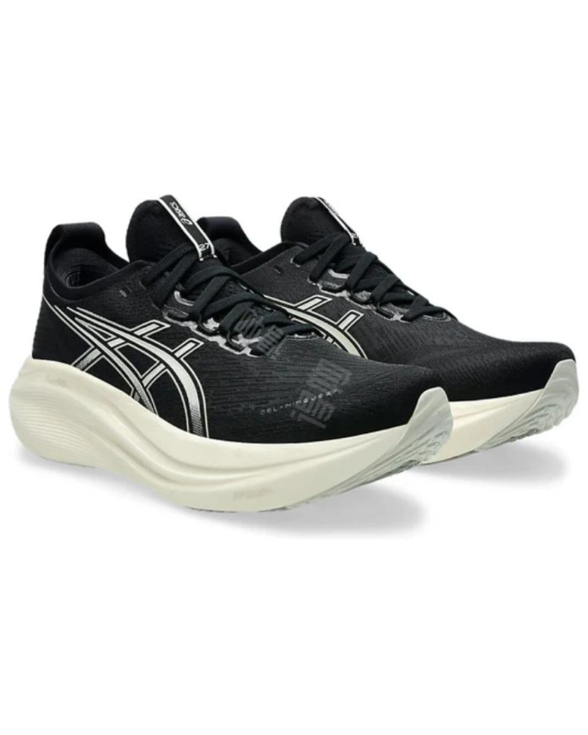 Asics Gel-Nimbus 27 мужские спортивные кроссовки черно-серые для бега картинка