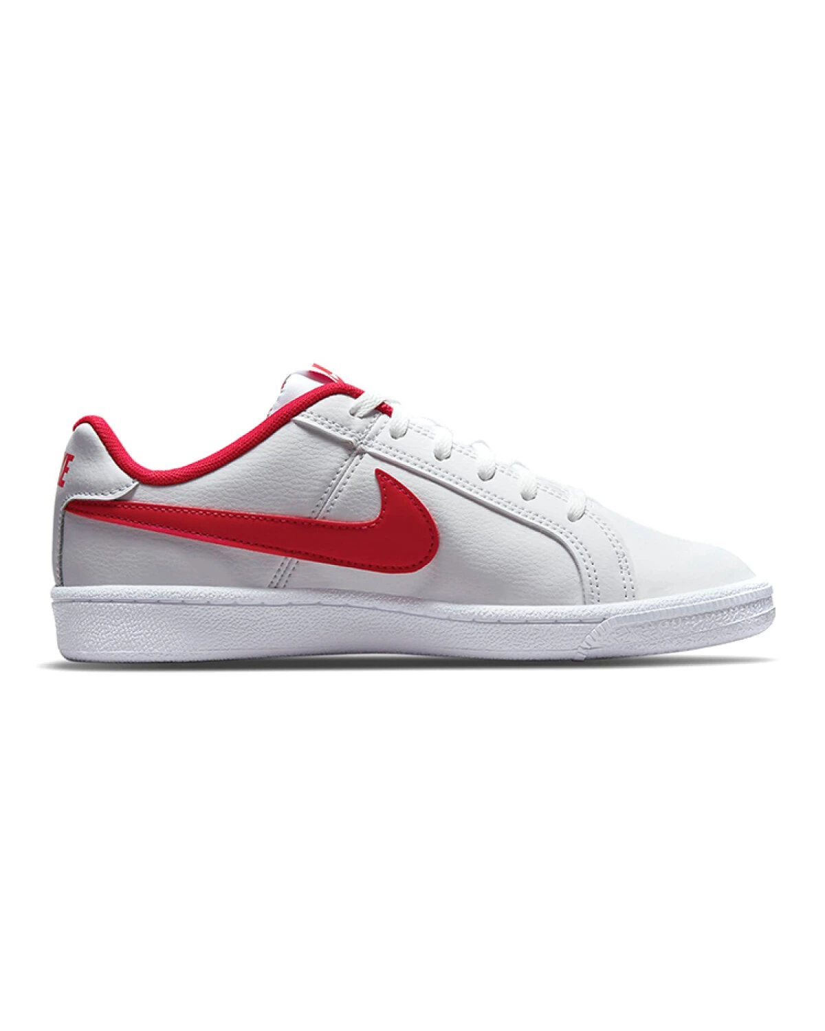 Nike детские кеды из синтетики бело-красные картинка