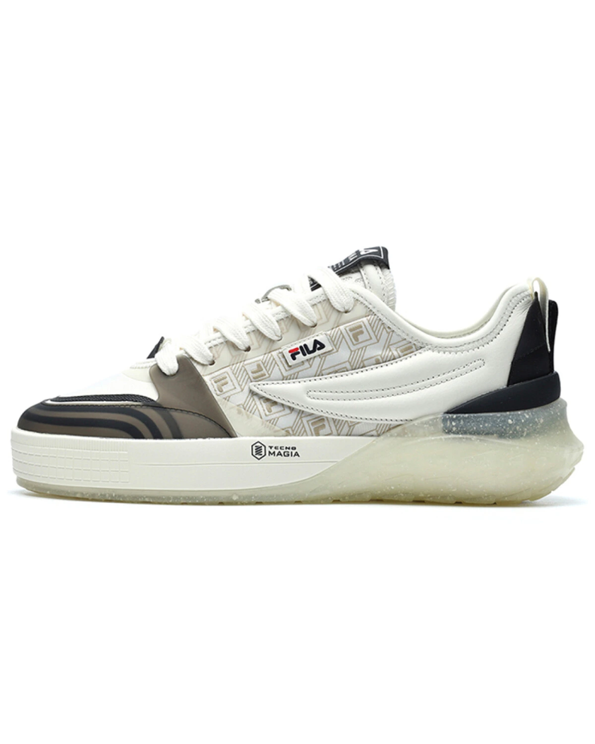 FILA MIXA мужские кеды бело-черные легкие из ткани и синтетики картинка