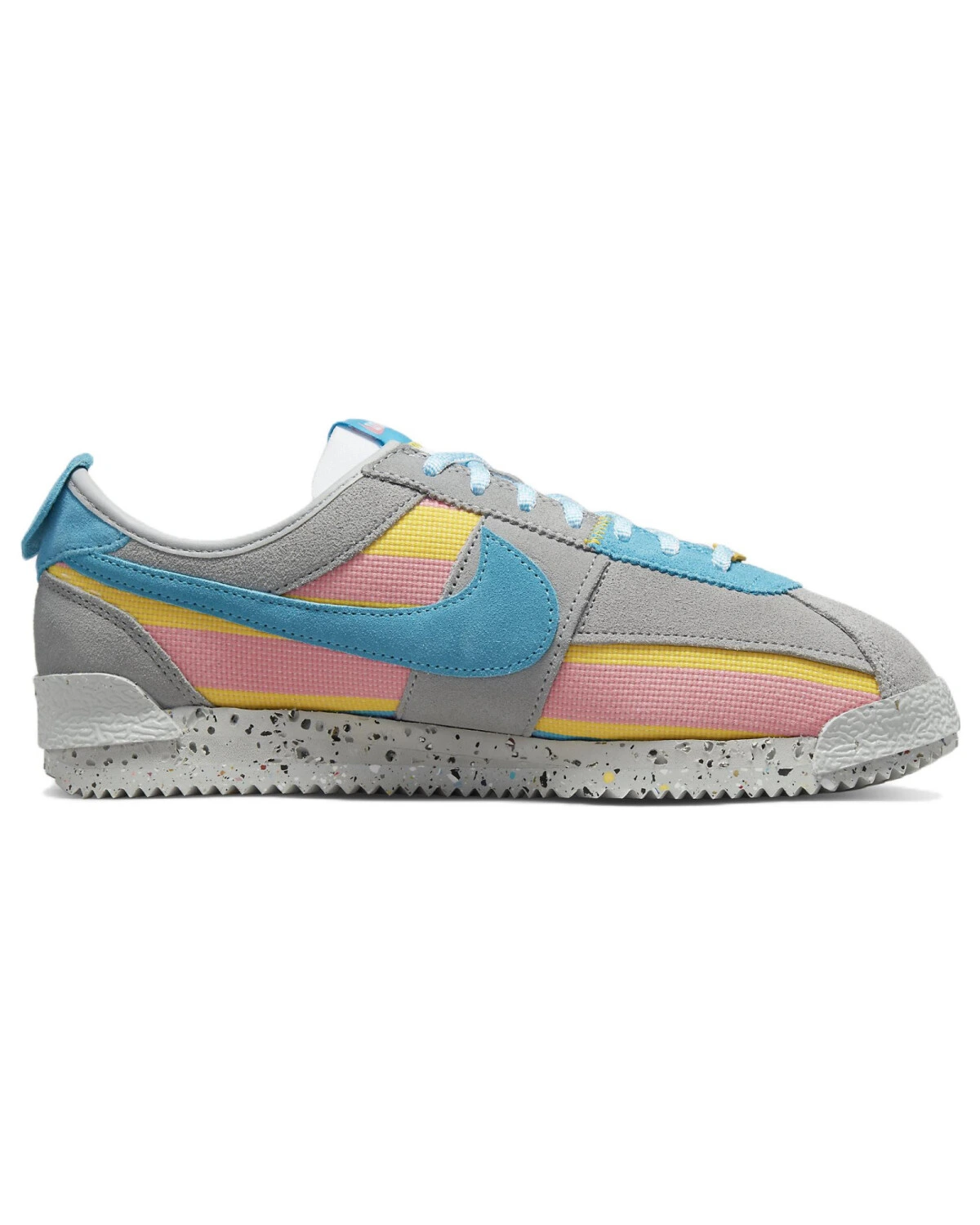 Nike кроссовки для бега серо-голубые с розовыми и желтыми акцентами картинка