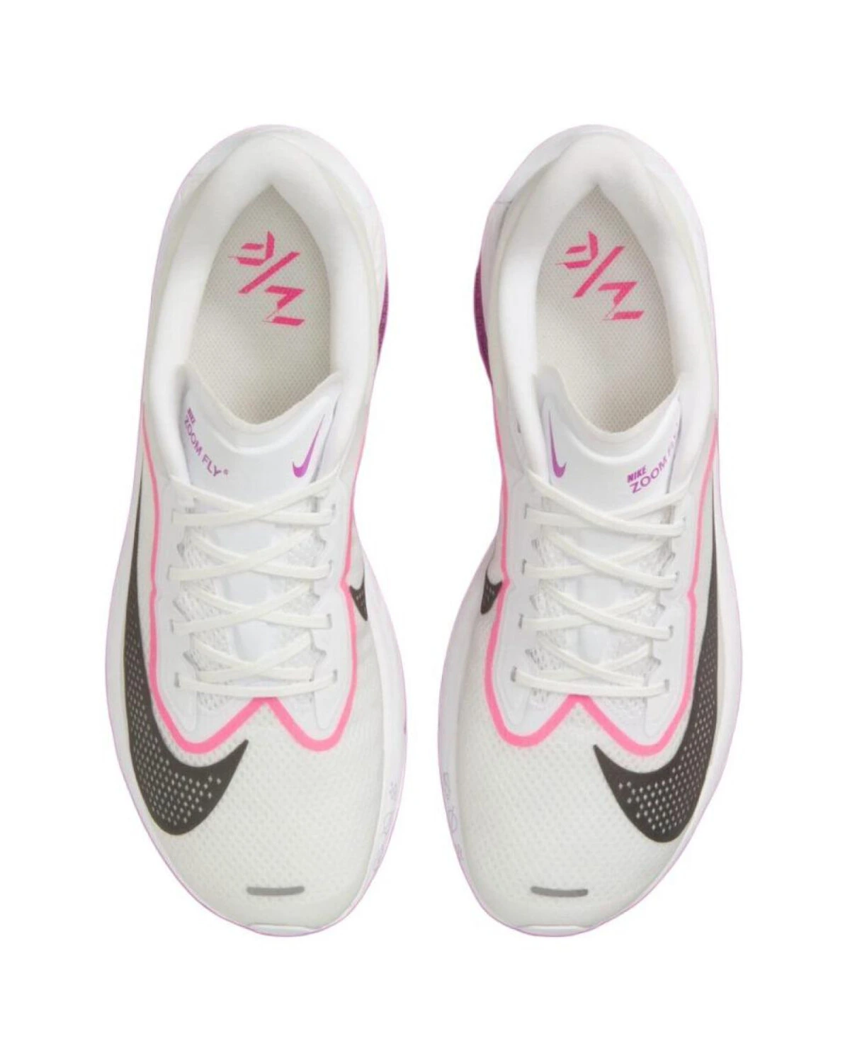 Nike Zoom Fly 6 кроссовки для бега белые с фиолетовыми вставками картинка