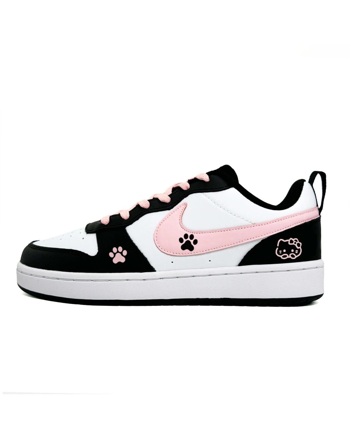 Nike Court Borough Low 2 детские кроссовки кожаные розовые картинка