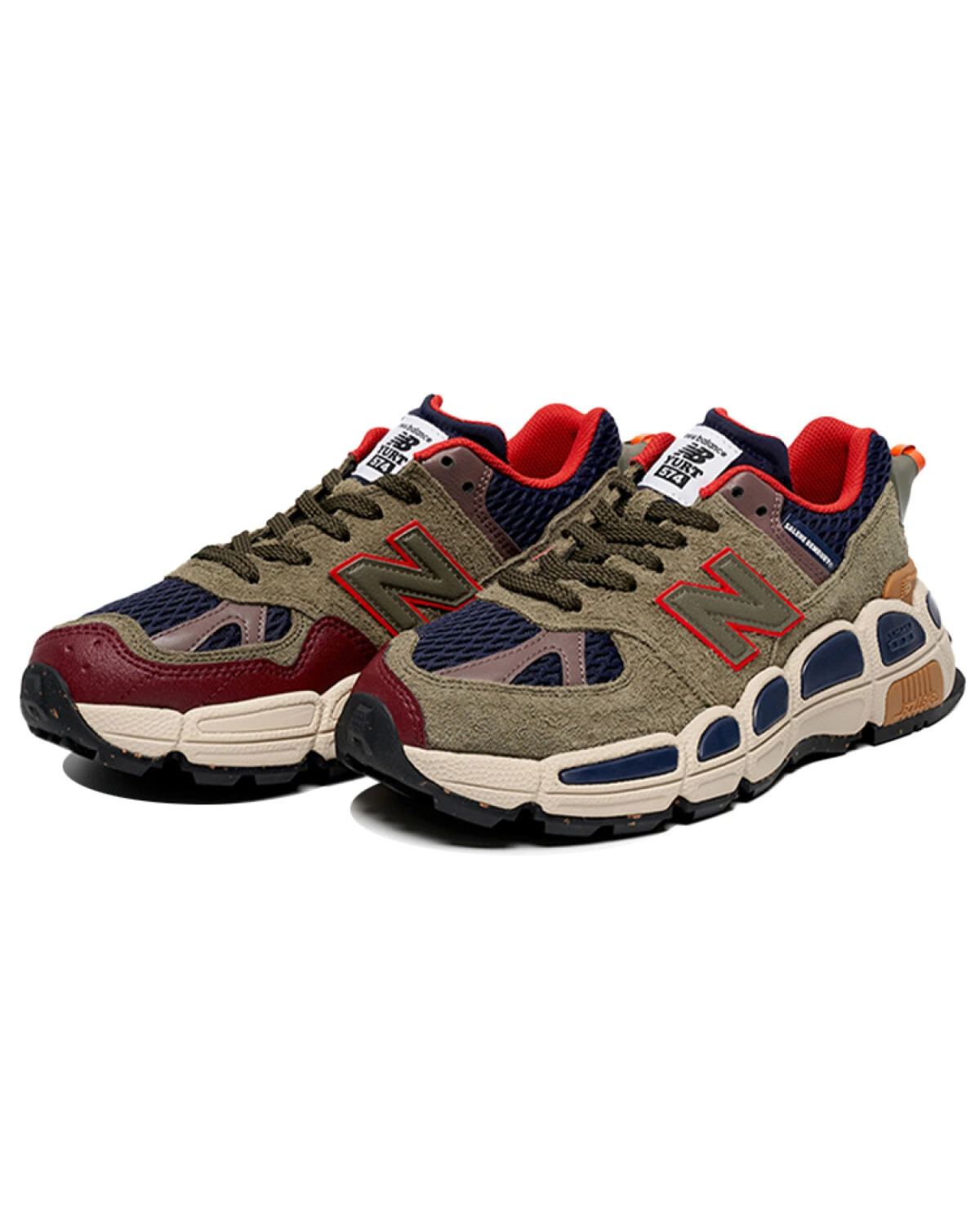 New Balance 574 беговые кроссовки оливковые с бордовым картинка