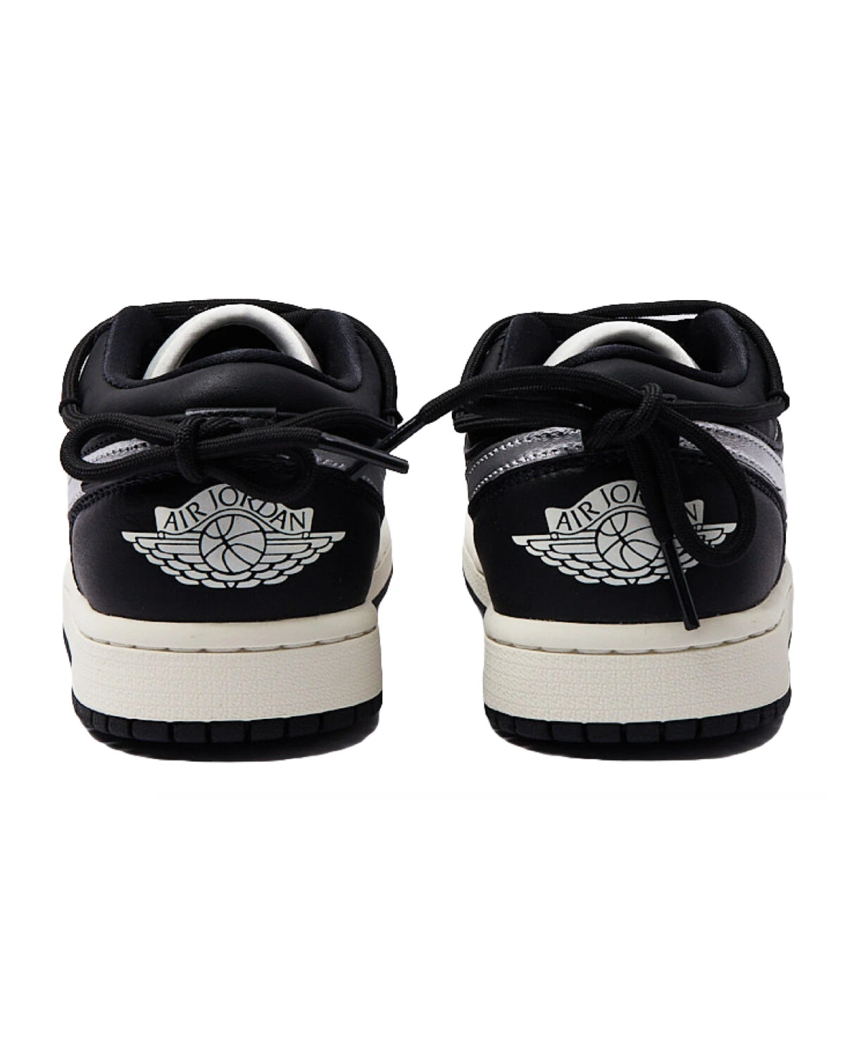 Jordan Air Jordan 1 Low женские кроссовки черно-серебряные с амортизацией и противоскользящей подошвой картинка