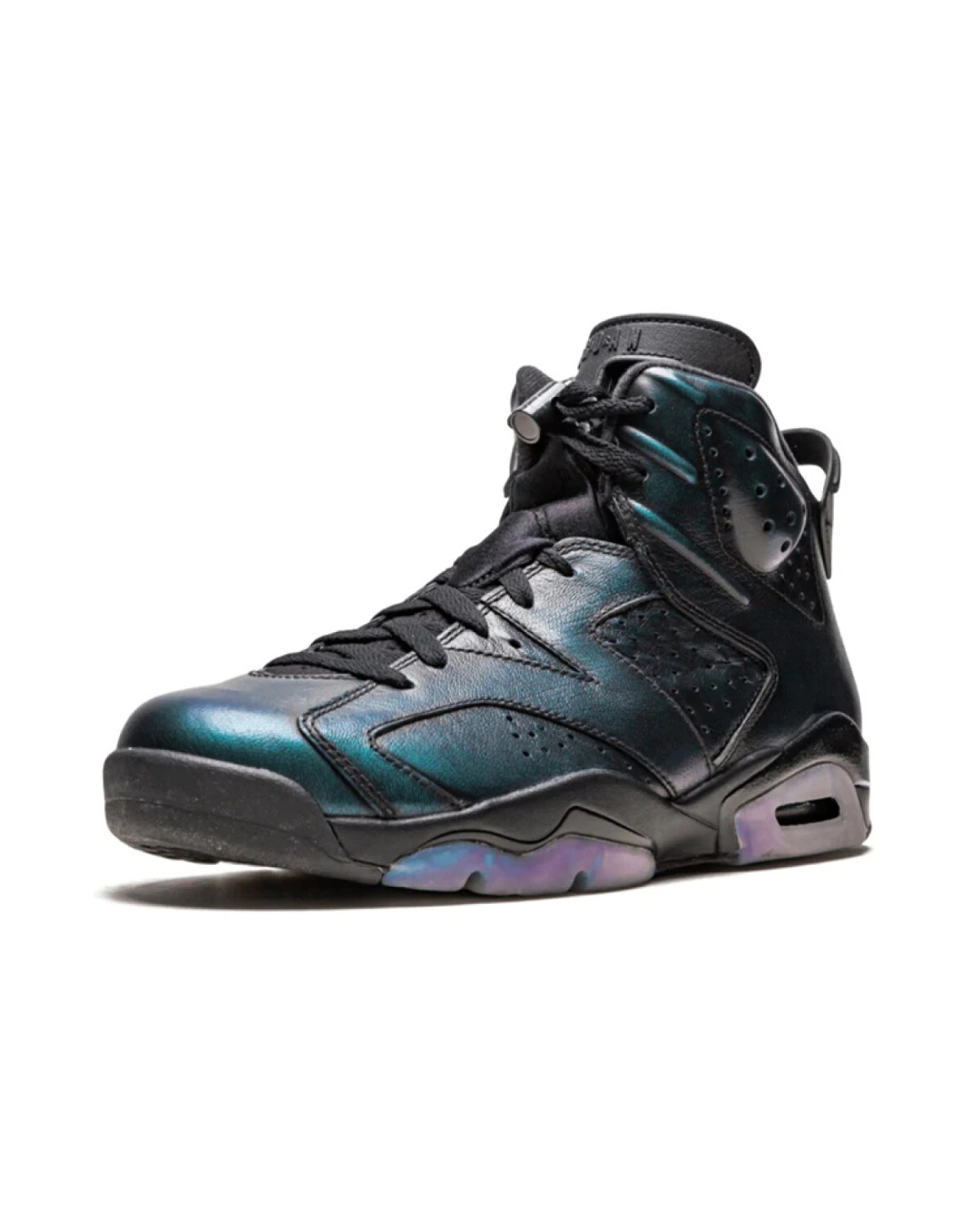 Jordan Air Jordan 6 unisex кроссовки высокие чёрные с металлическим серебром картинка