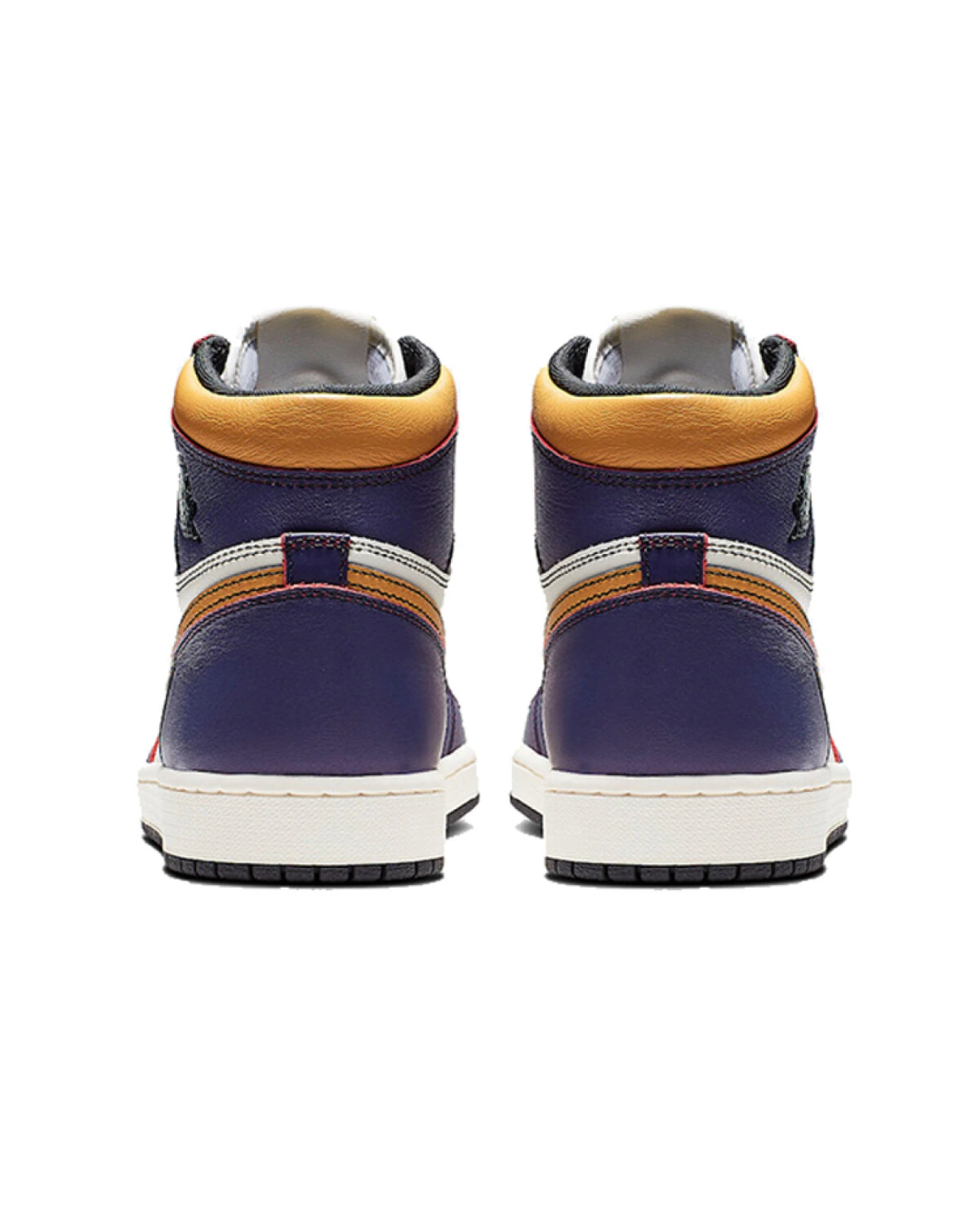 Jordan Air Jordan 1 унисекс кроссовки высокие фиолетово-золотые картинка