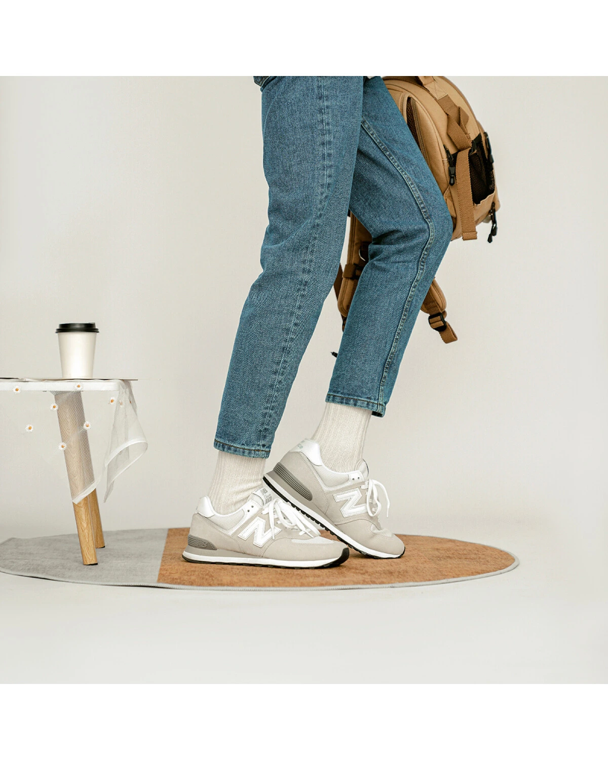 New Balance 574 унисекс кроссовки сетчатые серые картинка