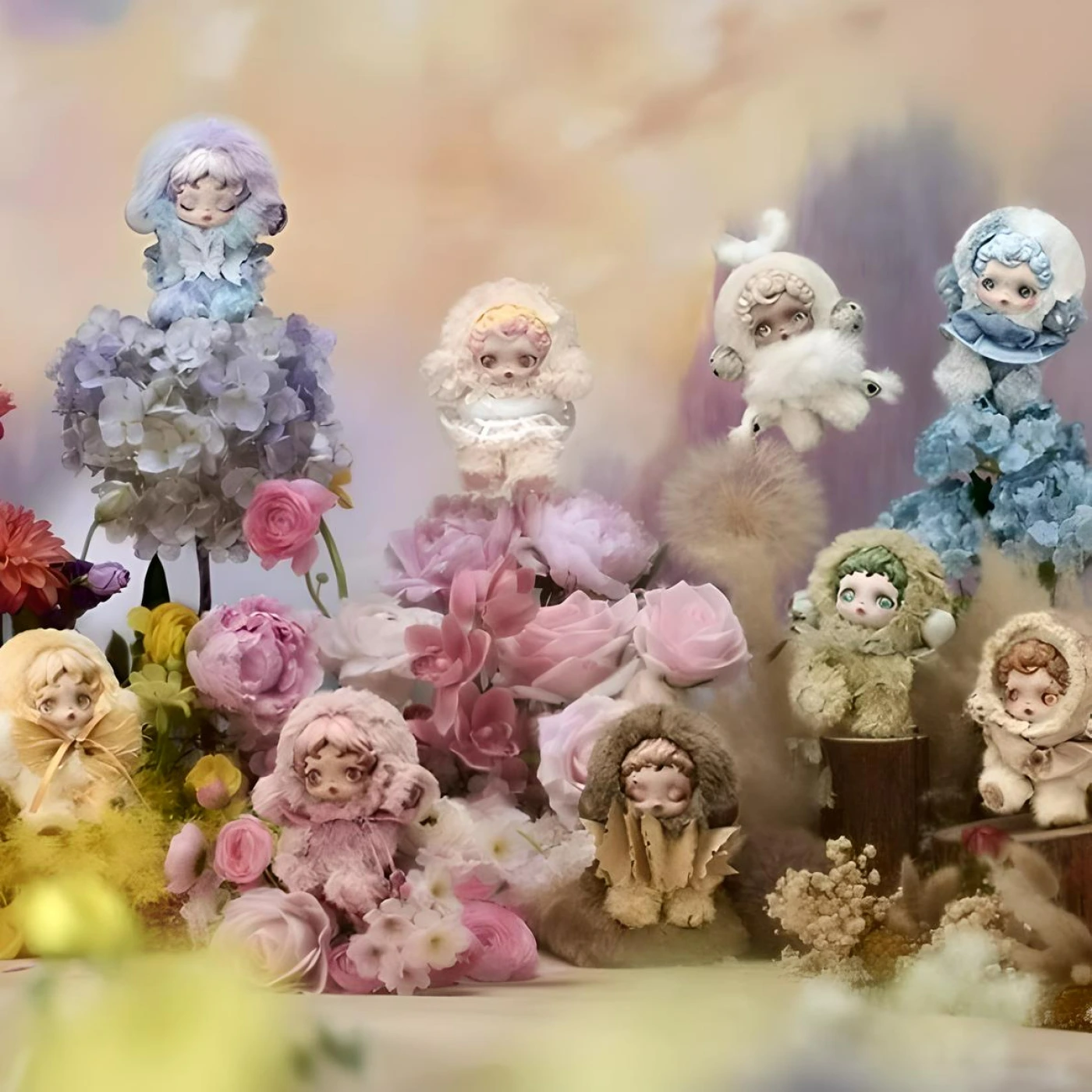 Коллекционный брелок POP MART SKULLPANDA L'impressionnisme (Mist) картинка