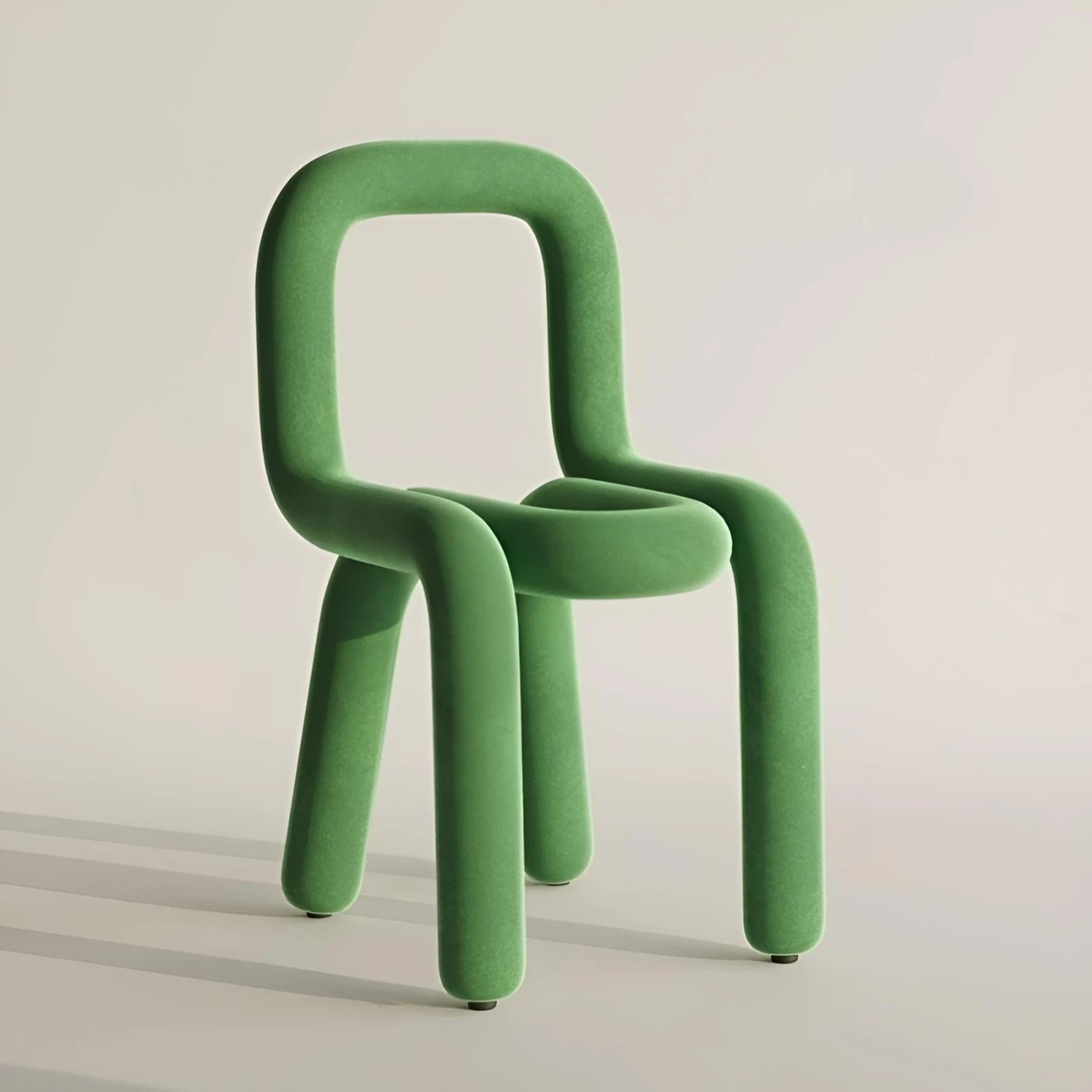 Стул дизайнерский c мягкой обивкой (Зелёный) картинка