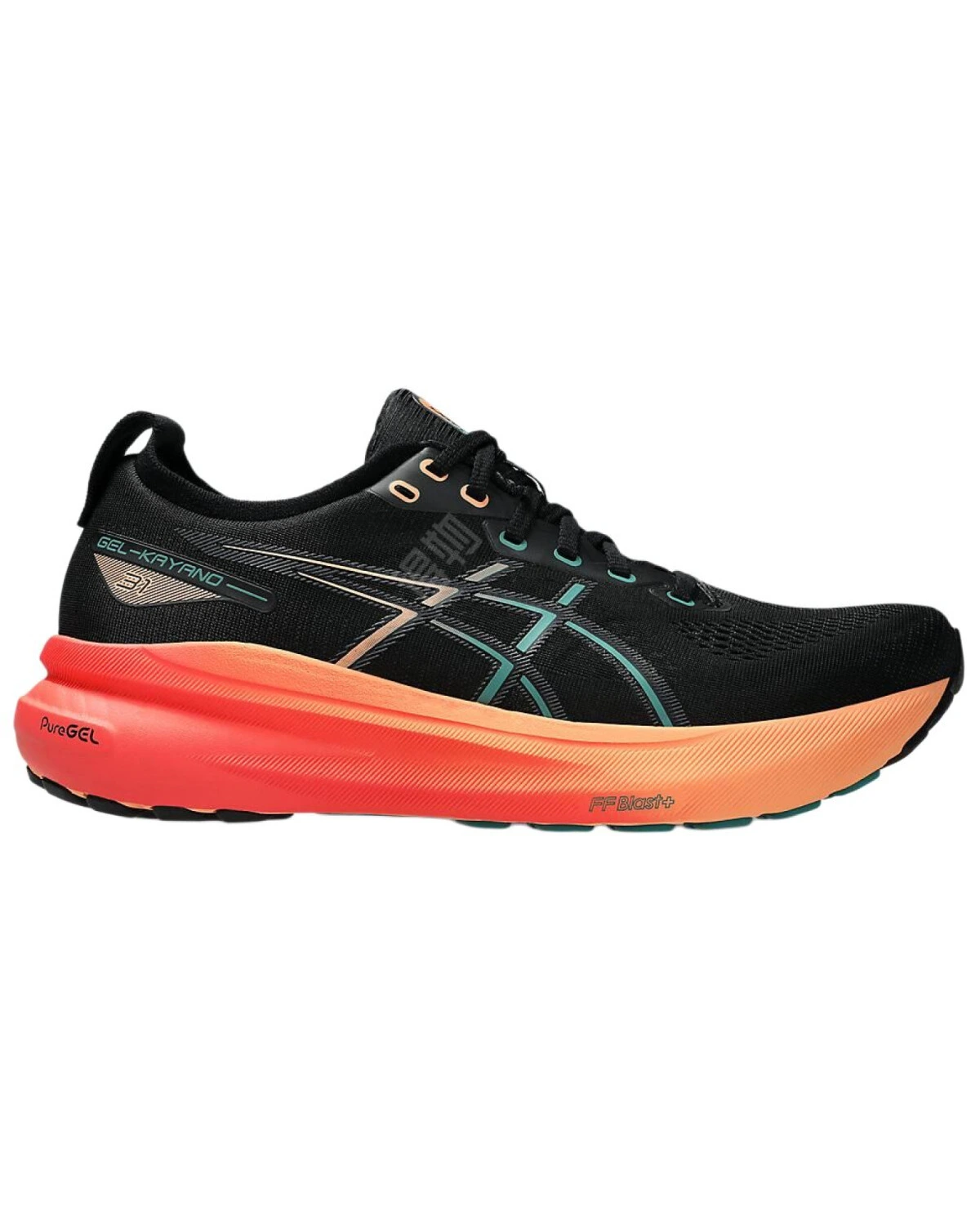 Asics Gel-Kayano 31 мужские кроссовки для бега черно-оранжевые картинка