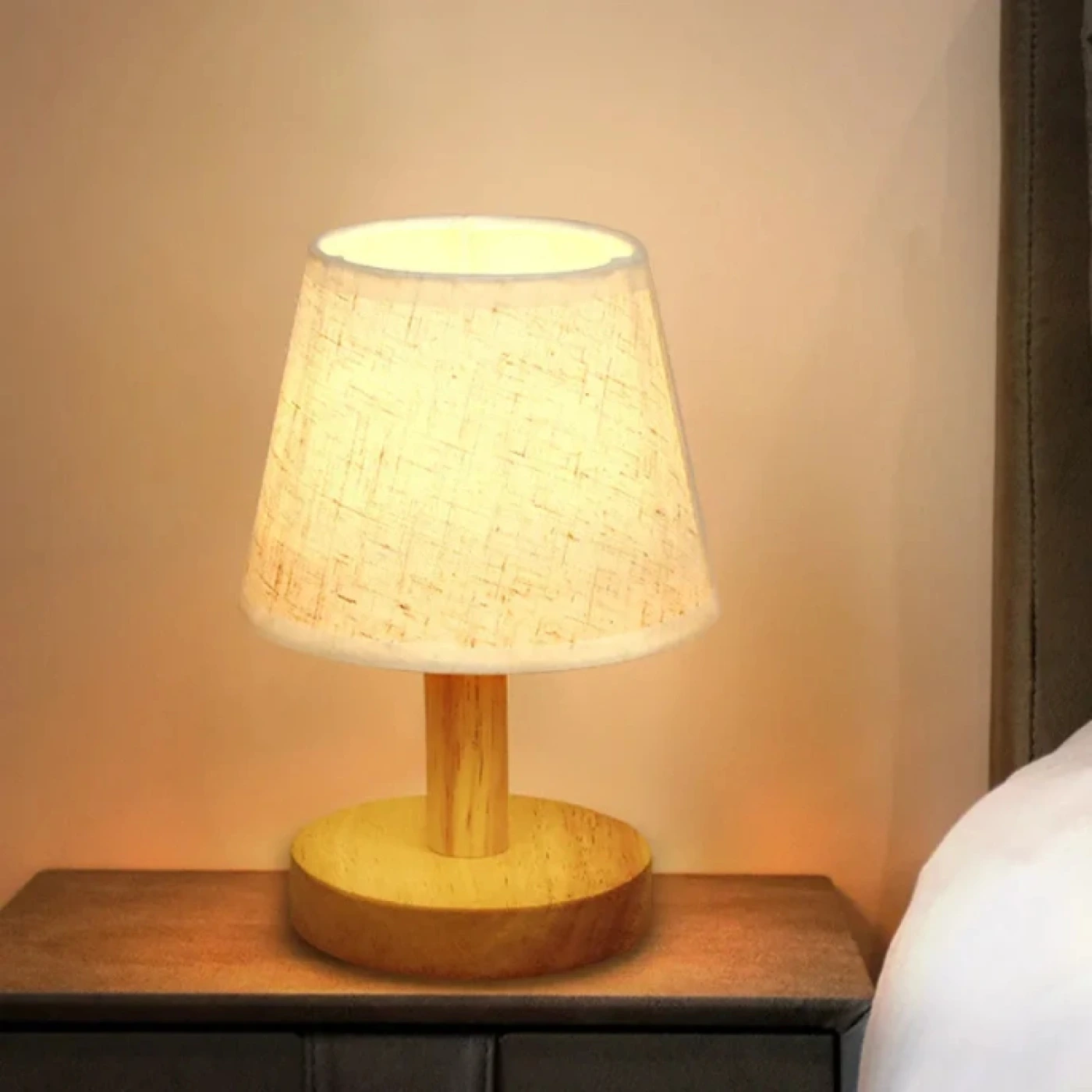 Настольная лампа тканевая картинка