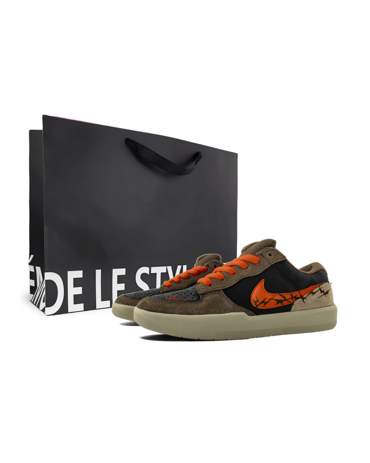 Nike SB Force 58 унисекс кроссовки коричневые стильные повседневные картинка