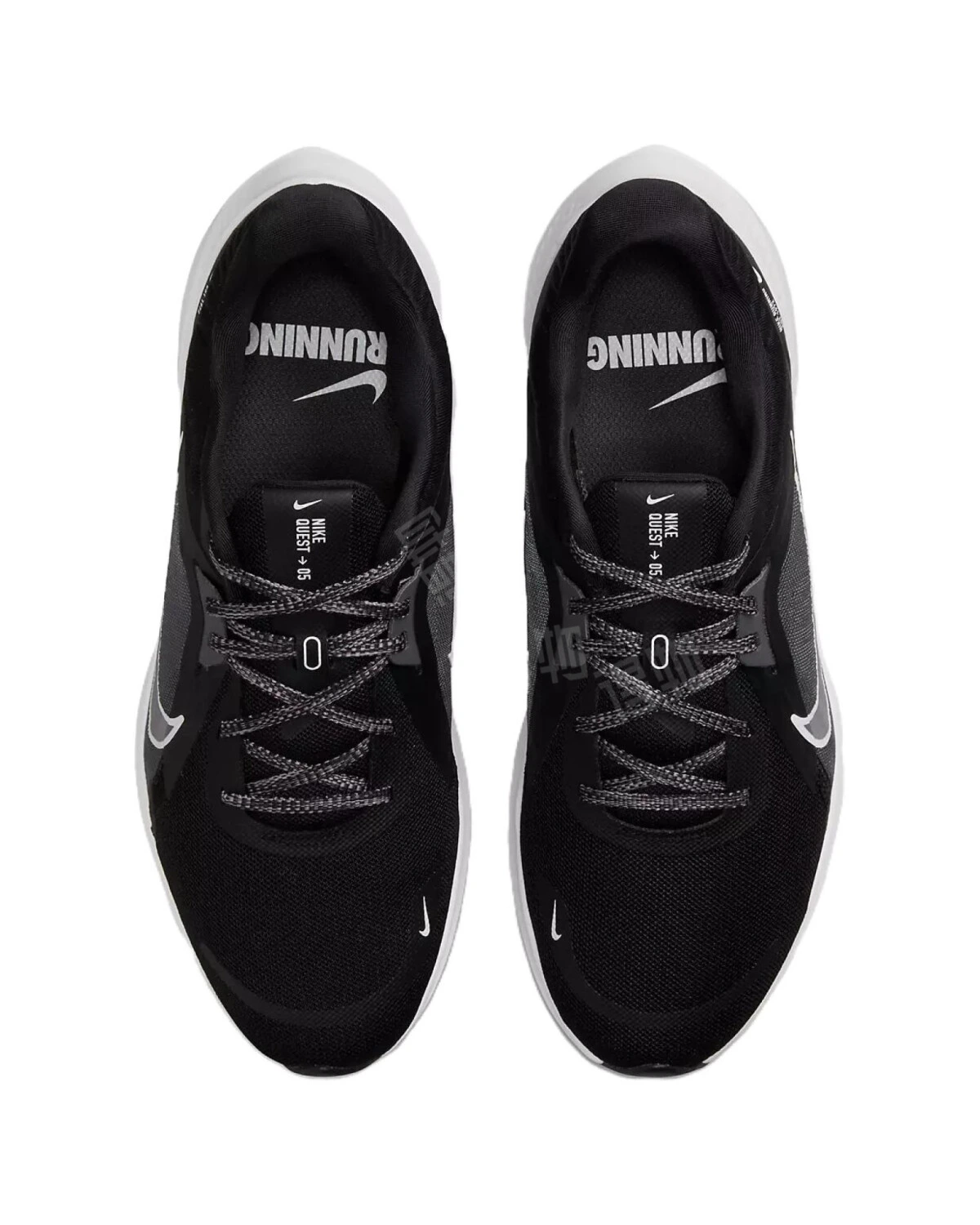 Nike Quest 5 женские кроссовки для бега черно-белые с амортизацией картинка
