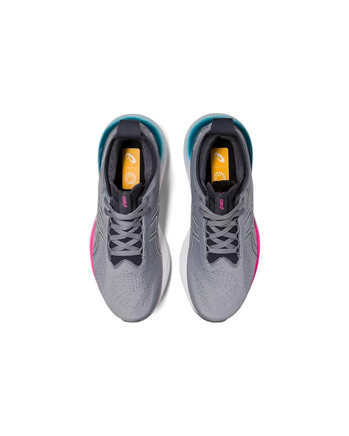 Asics GEL-Nimbus 25 женские кроссовки для бега серо-голубые картинка