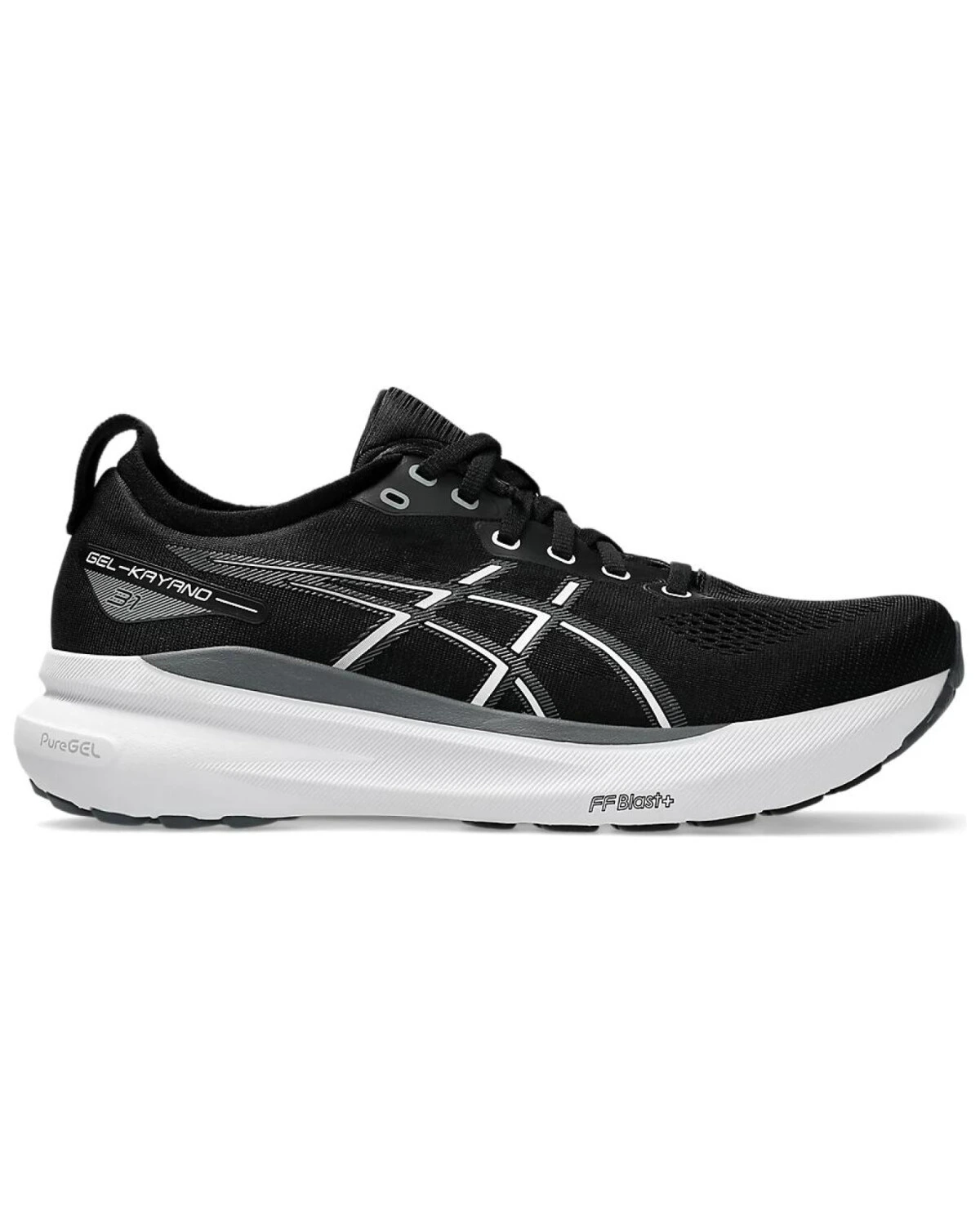 Asics Gel-Kayano 31 мужские кроссовки для бега черно-белые с амортизацией и поддержкой картинка