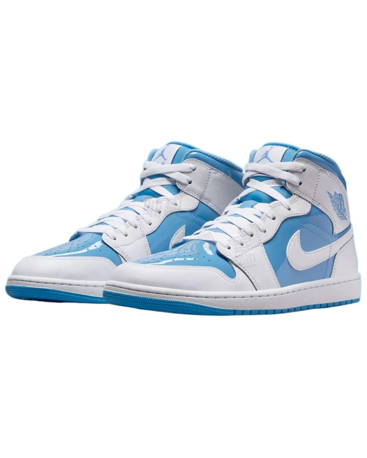Jordan Air Jordan 1 Mid Legend Blue унисекс кроссовки бело-синие антискользящие картинка
