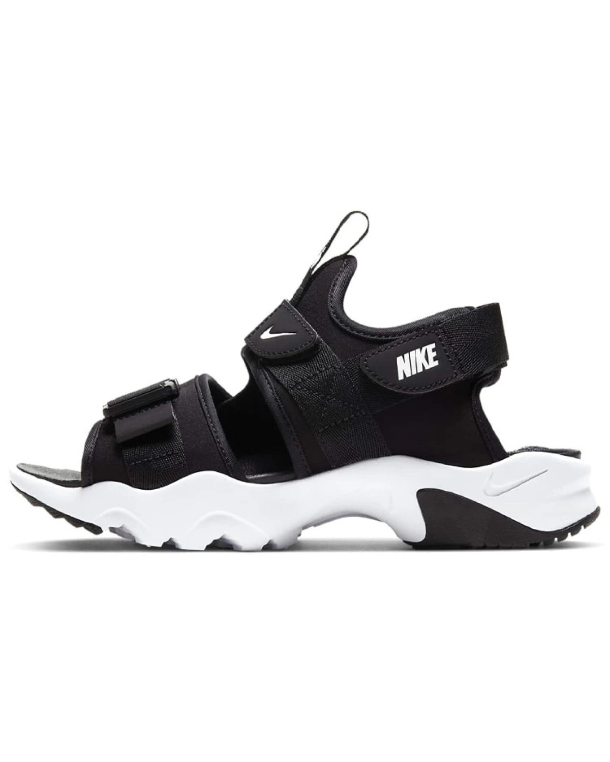 Nike Canyon женские сандалии чёрно-белые из ткани картинка