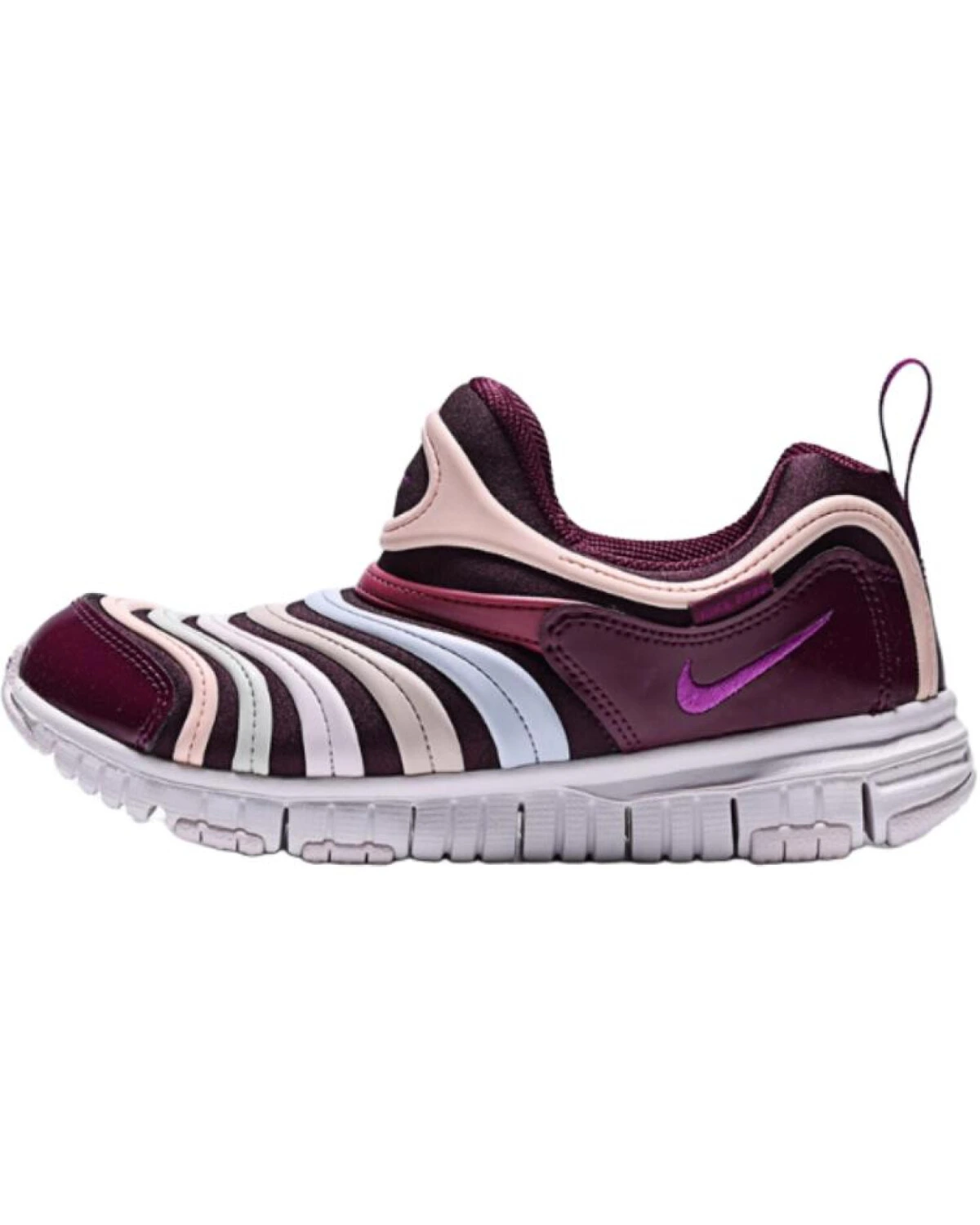 Nike Dynamo Free детские кроссовки комфортные красные с круглым носком картинка