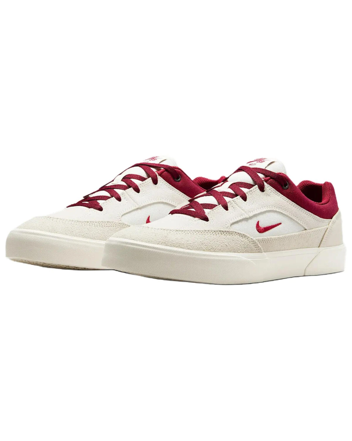 Nike SB Malor unisex кроссовки бежево-красные с шнуровкой картинка