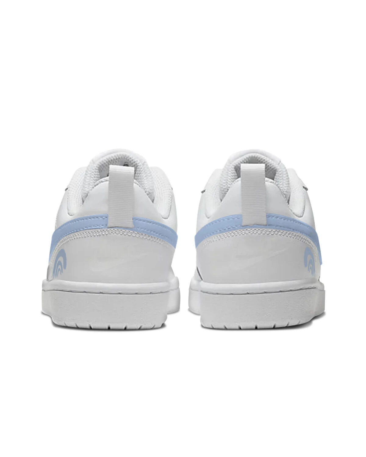 Nike Court Borough Low 2 детские кроссовки белые из натуральной кожи картинка