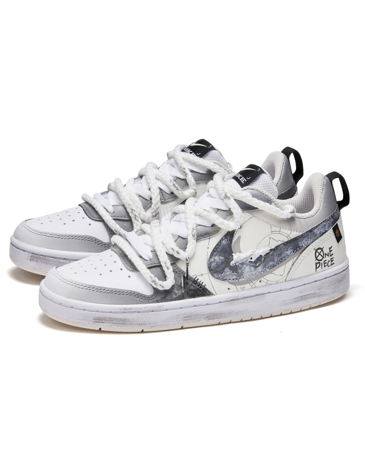 Nike Court Borough 2 Marine Storm женские кроссовки серые с амортизацией картинка