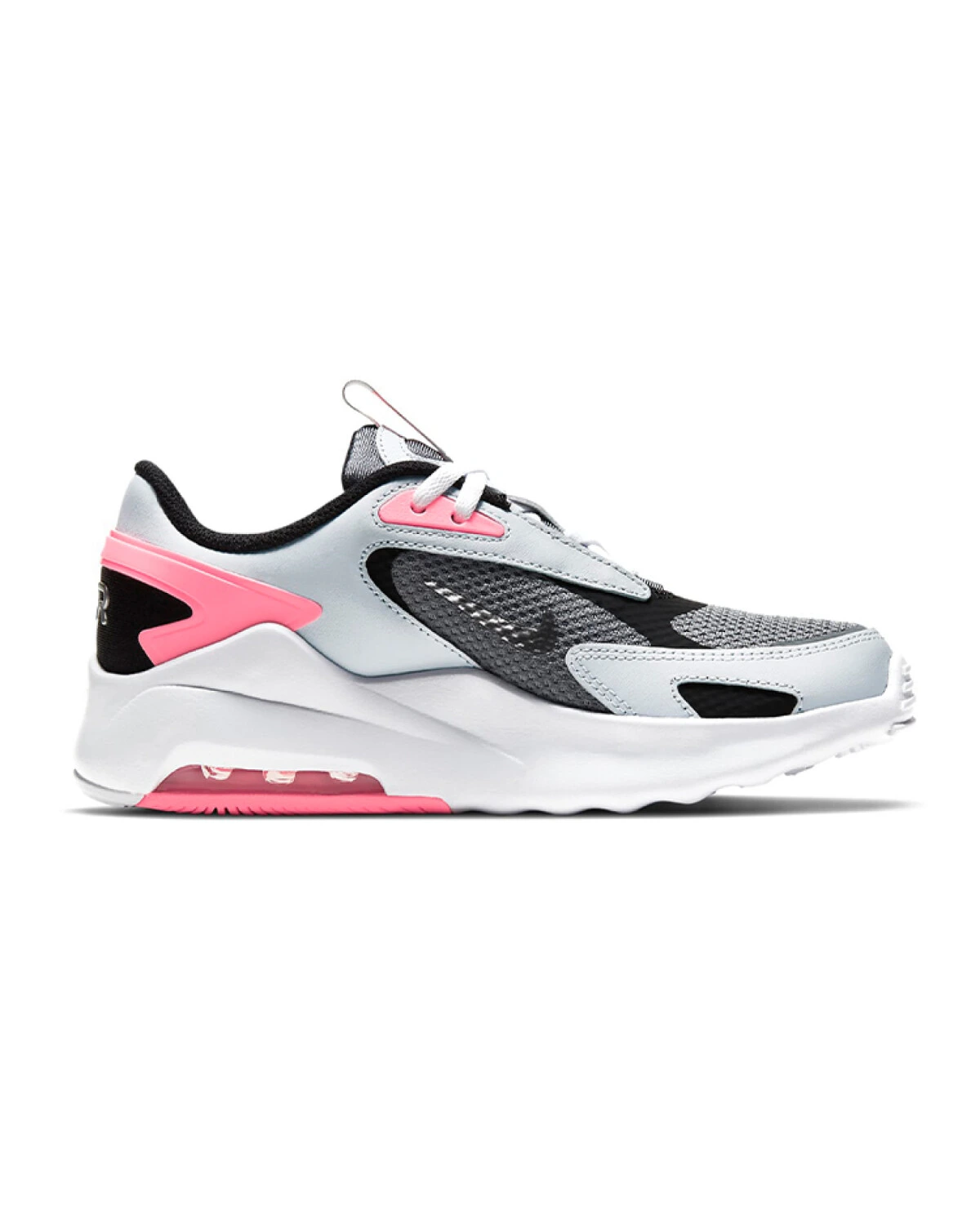 Nike Air Max Bolt детские беговые кроссовки черно-белые с розовым картинка