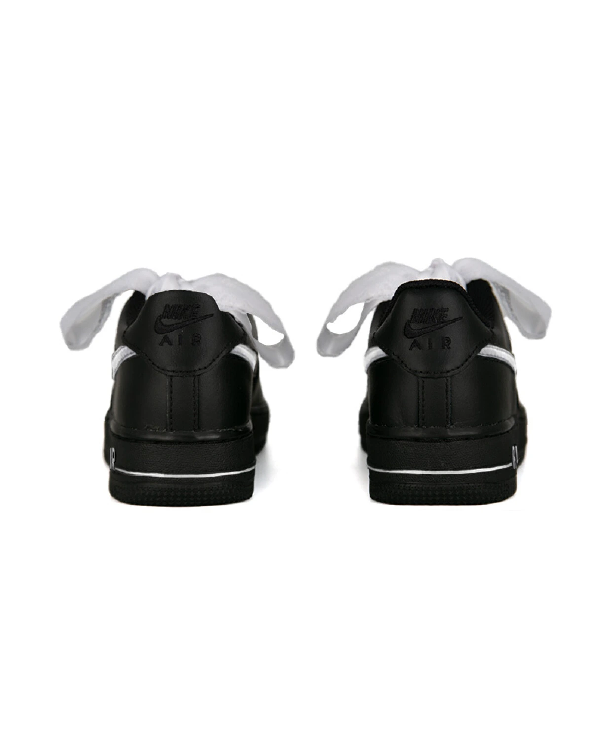 Nike Air Force 1 unisex кроссовки черно-серебряные с принтом кошки картинка