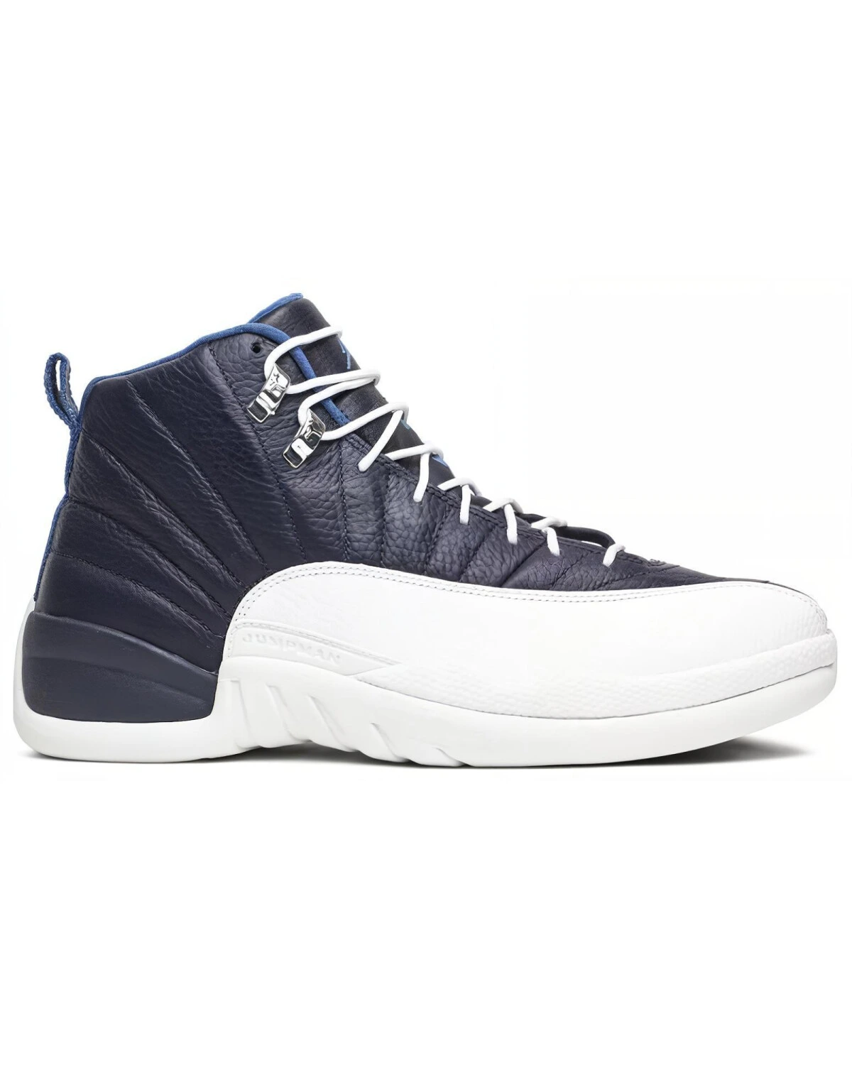 Jordan Air Jordan 12 Retro Obsidian мужские кроссовки высокие бело-синие картинка