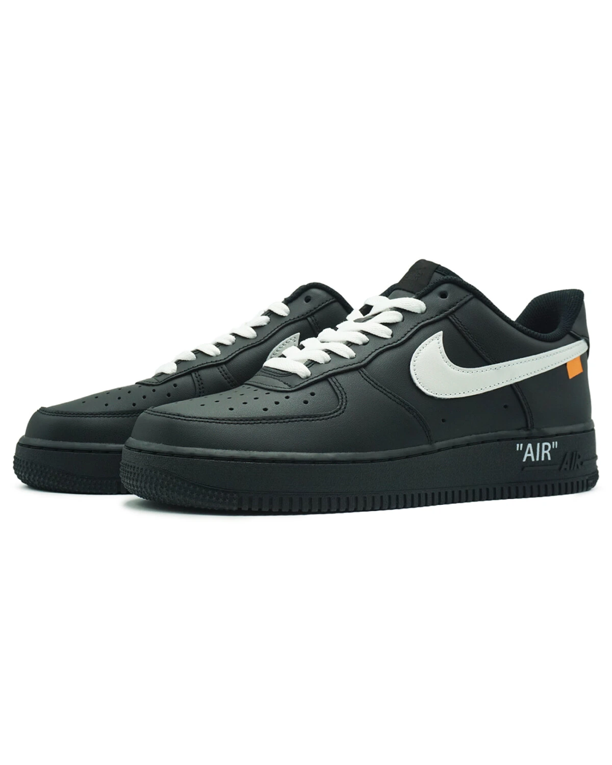 Nike Air Force 1 07 мужские и женские повседневные кроссовки черно-белые картинка