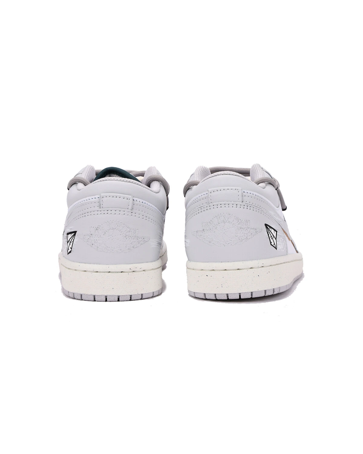 Jordan Air Jordan 1 мужские кроссовки из натуральной кожи светло-серые картинка