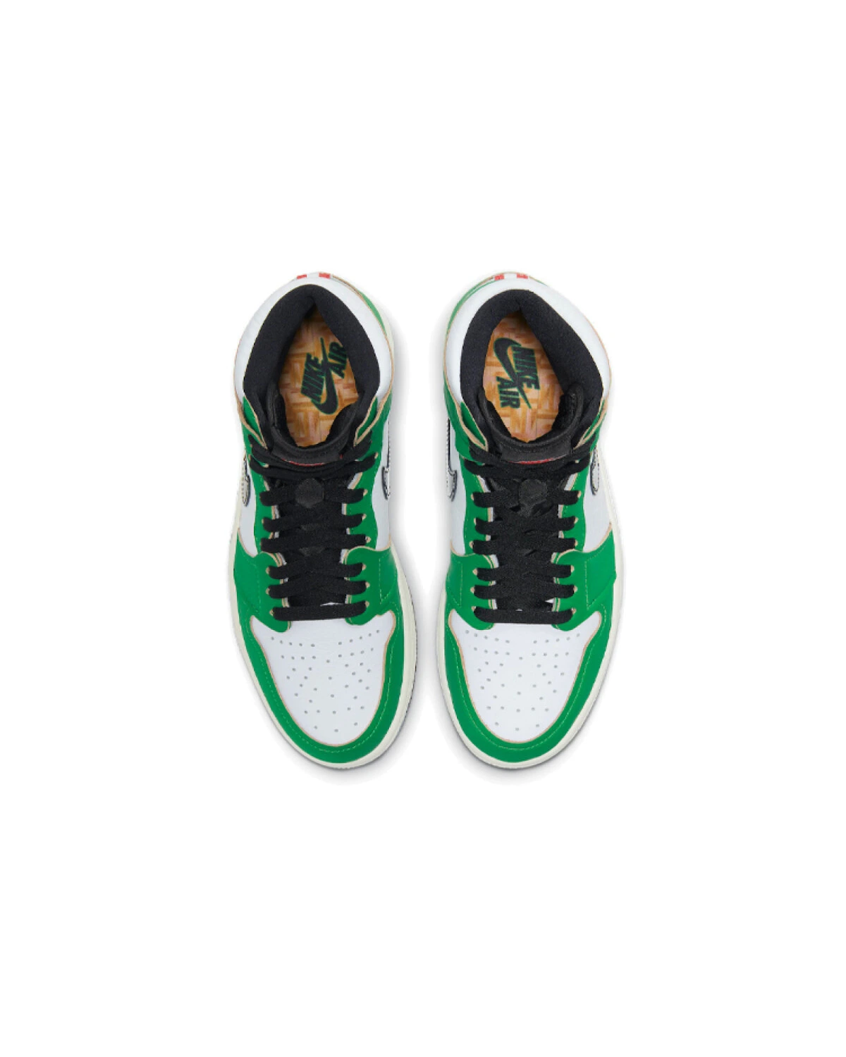 Jordan Air Jordan 1 Retro High OG Lucky Green женские кроссовки зелёно-белые картинка