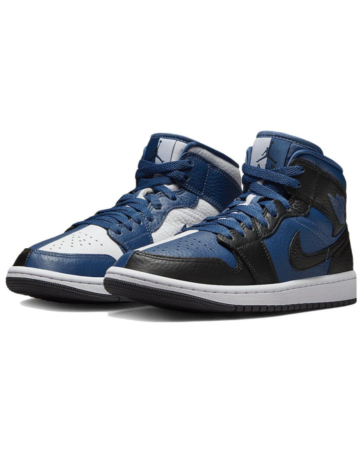 Jordan Air Jordan 1 Mid Split "French Blue" женские кроссовки кожаные синие картинка