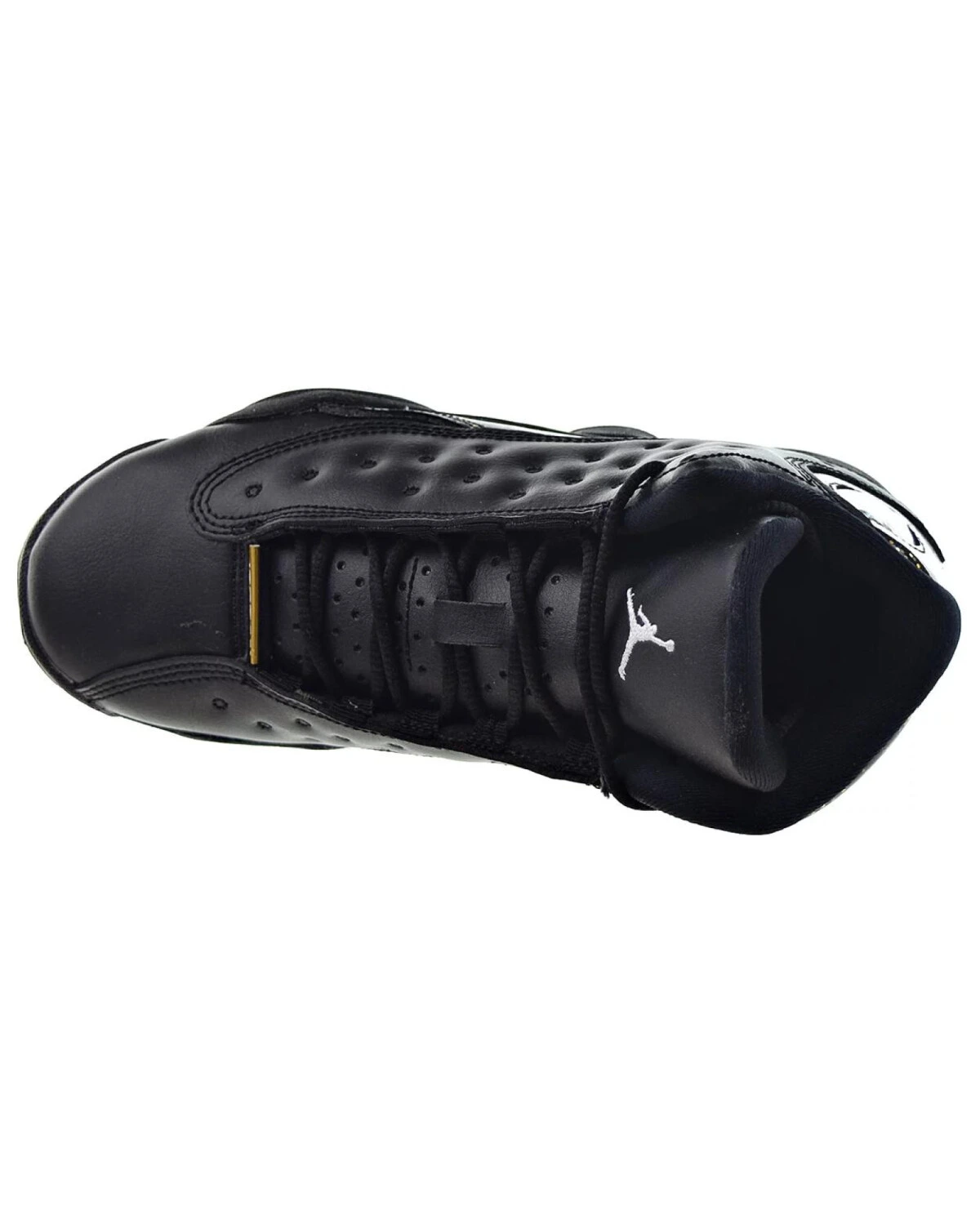Jordan Air Jordan 13 женские кроссовки чёрные с золотыми вставками картинка