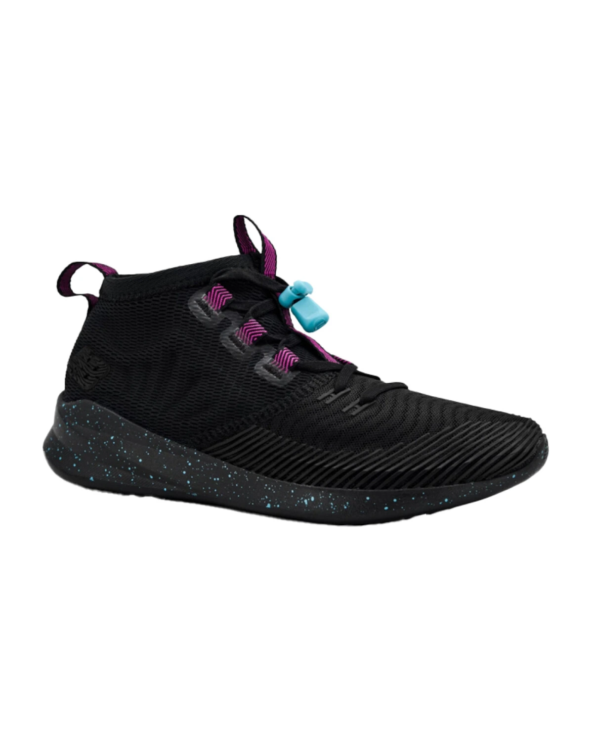 New Balance NB Cypher женские кроссовки текстильные черные с розовыми вставками картинка