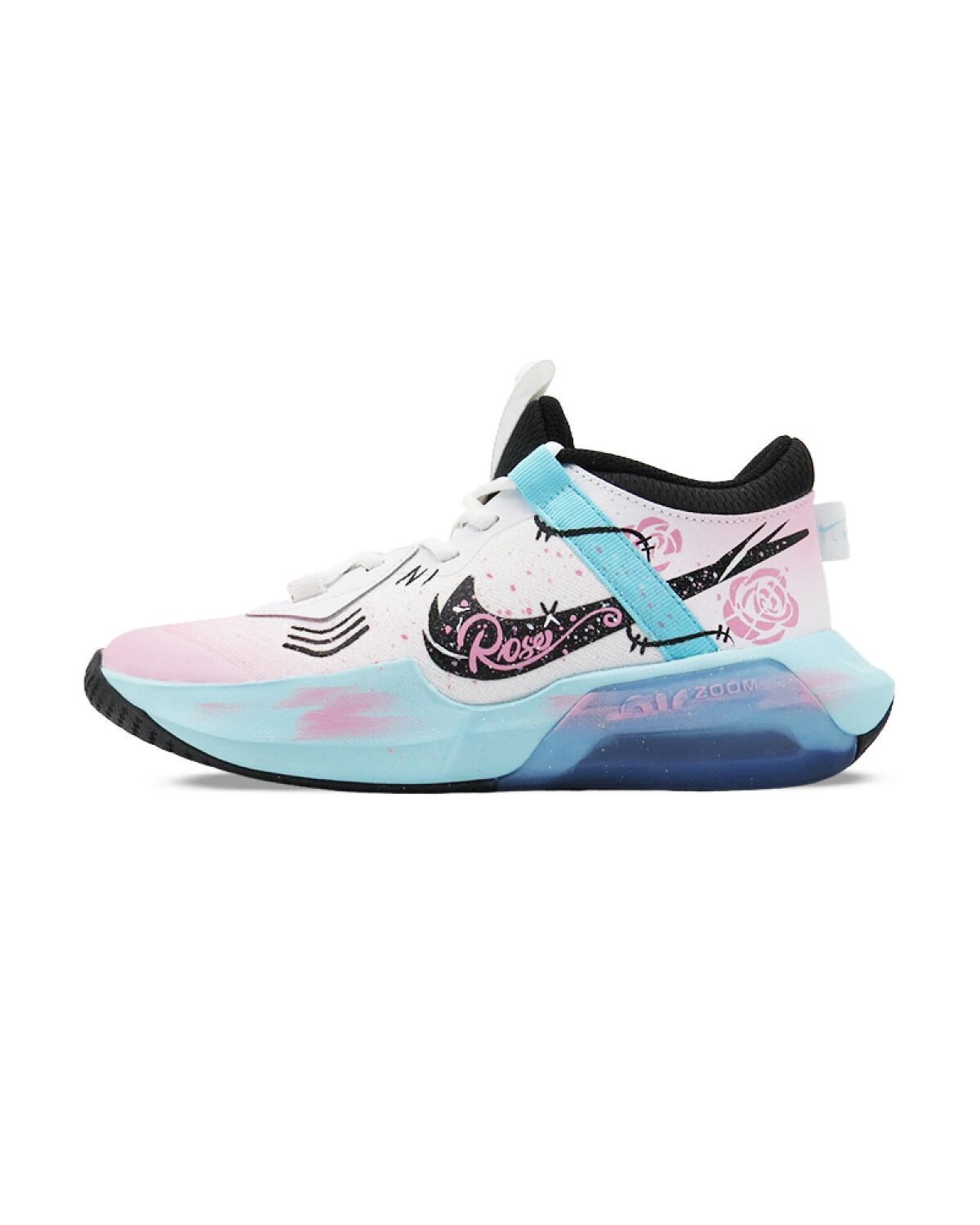 Nike Air Zoom Crossover Rose Assassin женские баскетбольные кроссовки розово-голубые с амортизацией картинка