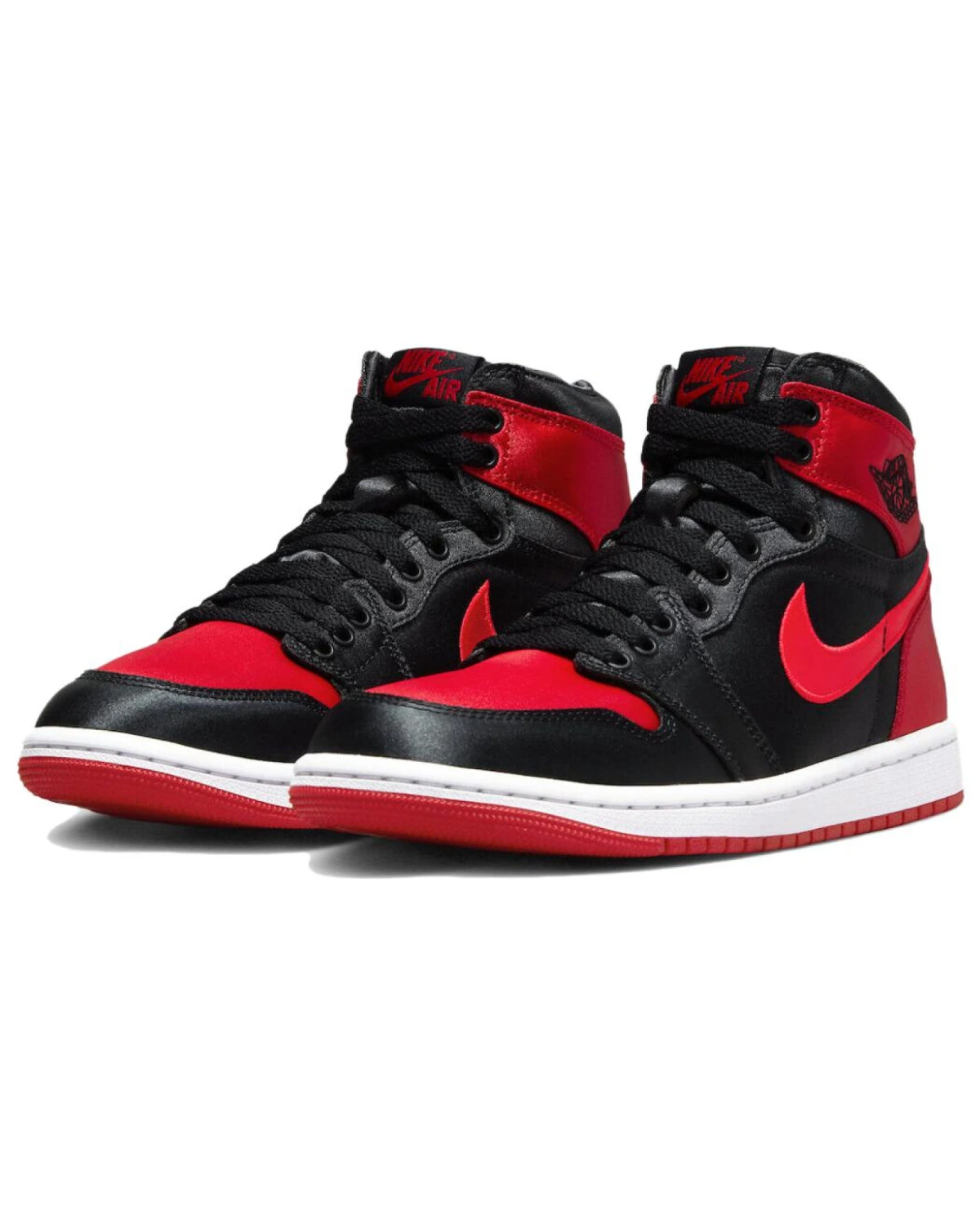 Jordan Air Jordan 1 унисекс кроссовки высокие чёрно-красные картинка
