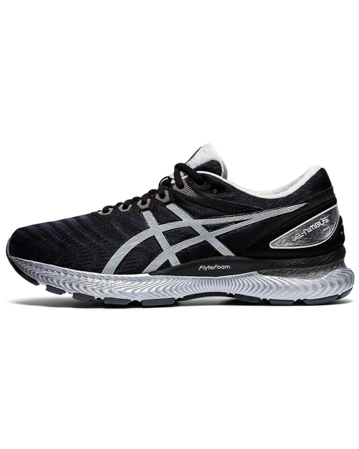 Asics GEL-Nimbus 22 мужские кроссовки для бега с амортизацией черно-серебристые картинка