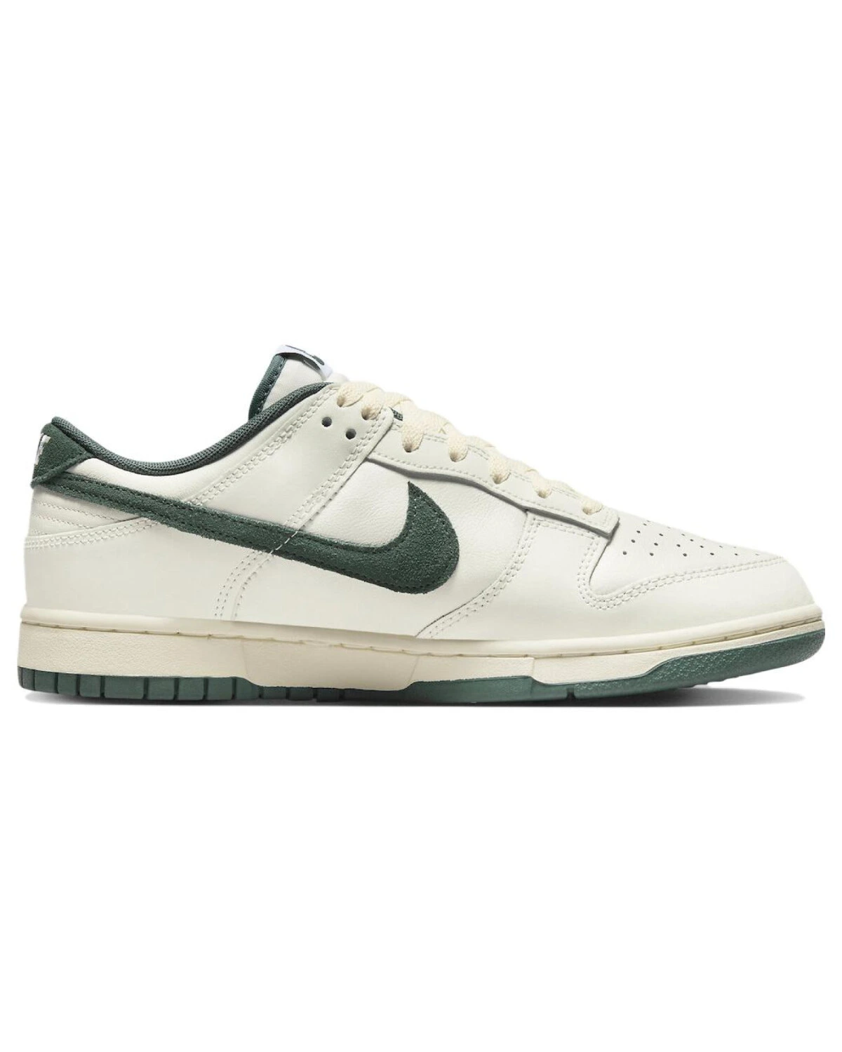 Nike Dunk унисекс кроссовки бело-зеленые из кожи картинка