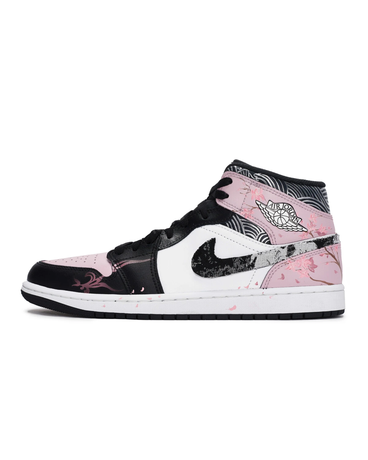 Jordan Air Jordan 1 Peach Blossom Унисекс кроссовки средней высоты с цветочным принтом картинка
