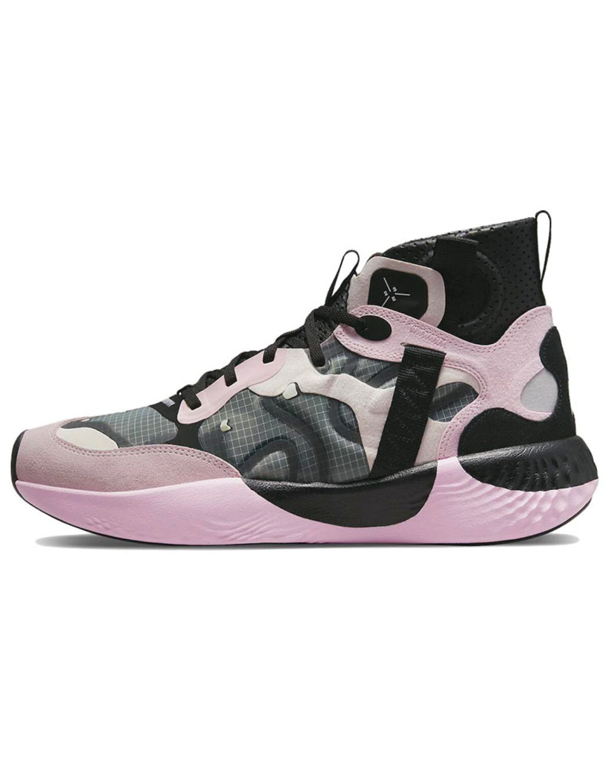 Jordan Delta 3 Унисекс высокие кроссовки из замши черно-розовые картинка