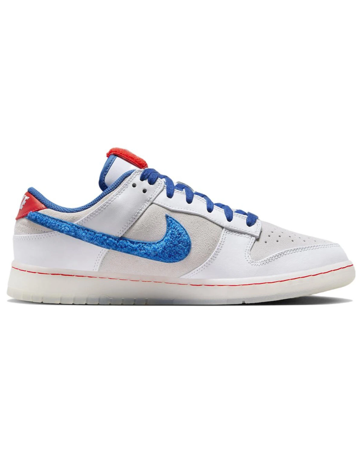 Nike Dunk унисекс кроссовки для скейтбординга белые с красным и синим акцентами картинка