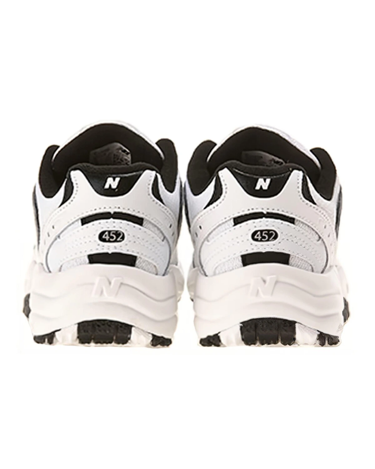 New Balance 452 унисекс кроссовки белые с черными вставками и амортизацией ABZORB картинка