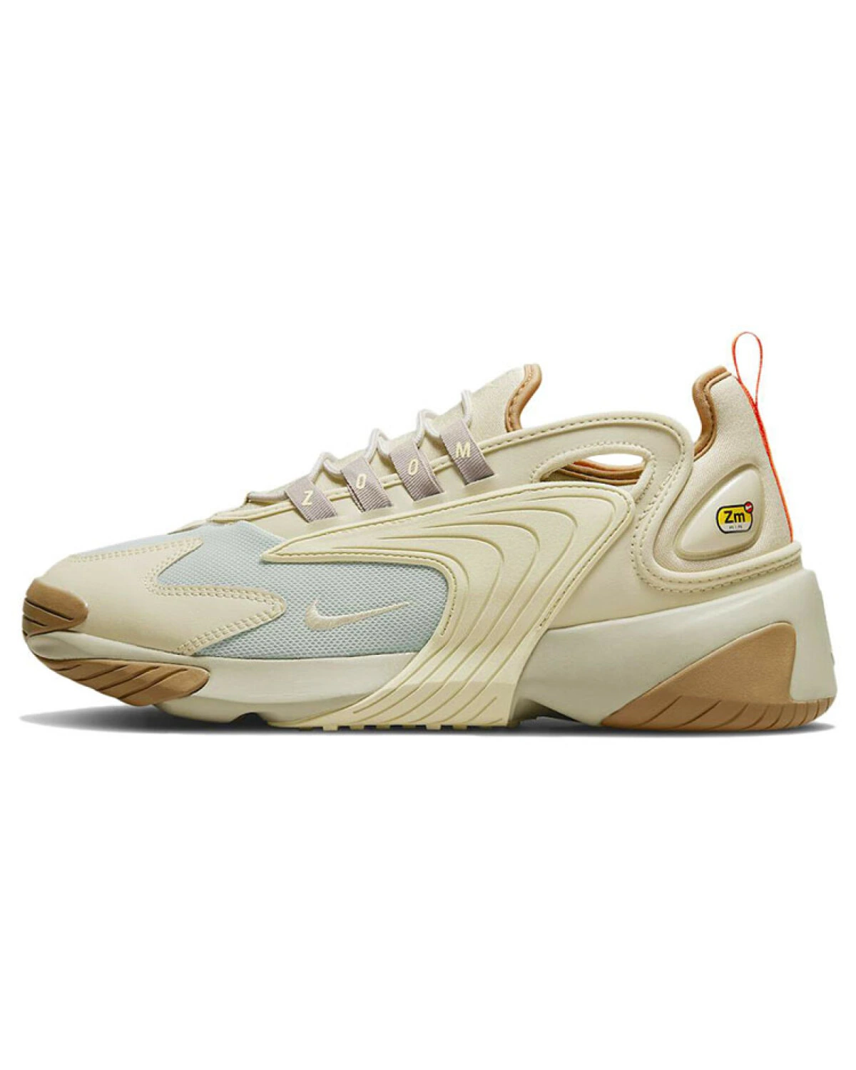 Nike Zoom 2K unisex повседневные кроссовки бежевые с синими вставками картинка