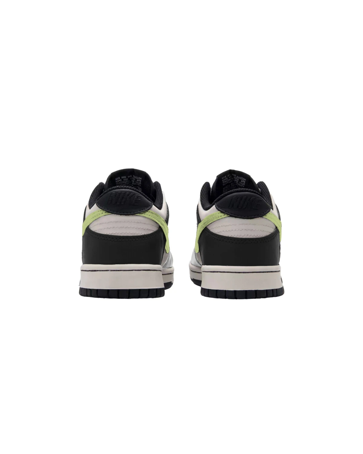 Nike Dunk детские кроссовки кожаные черные с графическим принтом картинка